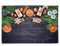 texpot 2 Stück Platzdeckchen 30 x 45 aus 100% Polyester Deko & Zweige auf Holz schwarz