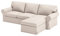 HomeTown Market Strapazierfähiger Sofabezug Ersatz kompatibel für IKEA Ektorp Sofa Cover. Slipcover nur. Sofa Nicht inbegriffen. (4 sitzige Chaise Polyester Beige)