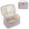 Wandering Nature Kosmetiktasche Damen Schminktasche Groß Reise Make Up Tasche mit Bürstenfach Organizer Kulturbeutel PU-Leder Tragbare Makeup Bag, Lila (Patent Angemeldet)