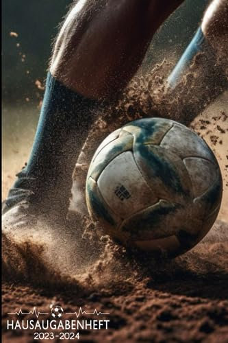 Hausaufgabenheft 2023/2024 Fußball: Schulplaner Gymnasium Teenager, Stundenplänen Für Grundschule,Jungen, Mädchen, Raum Für Fach, Aufgaben, Notizen, Mit Datum, DIN A5