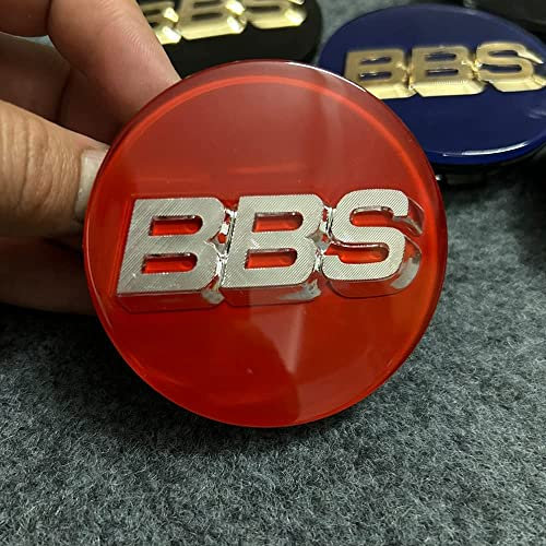 THOMIX 4 Stück Nabendeckel für BBS 56MM, Verschleißfest Und Langlebig Radnabenabdeckung Center Radkappen Radnabendeckel Mit Logo Zierdeckel Zubehör,B
