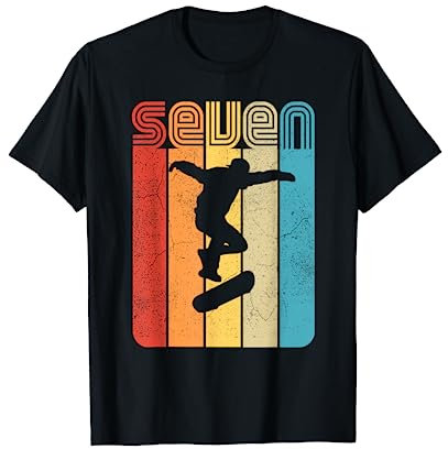 Skateboarding Skateboard 7. Geburtstag Junge 7 Jahre alt T-Shirt