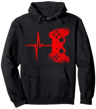 Gamer Heartbeat Jeux vidéo Gaming Garçons Filles Adolescents Hommes Sweat à Capuche