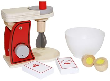 JOCCA - Batidora de Juguete de Madera con Accesorios para Niños Niñas| Montessori|Complementos Respoteria Infantil| Más de 2 Años| Juguete| Regalo Niño Niña| Electrodoméstico de Juguete