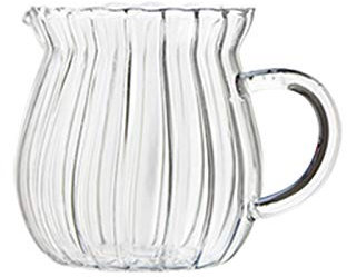 Brocca classica for schiuma di latte Brocca for latte a forma di campana Brocca for servire Brocca for salse Brocca for caffè Kit bricco for latte con manico Vetro termico 120/160/260 / 360ml Cremiera