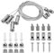 4 Stück Seilaufhängung Einbauset, 1.5mmx2m, Verstellbarer SeilaufhäNger, Seilaufhaengung Fuer Decken Und Pendelleuchte, Edelstahl Decke Ohrstecker für Led Panel Befestigungs(2M)