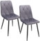 JUMI 2er Set Modern Esszimmerstuhl PIADO - 44 x 89 x 52 cm, Stühle Esszimmer, Wohnzimmer, Schlafzimmer, Bürostuhl Ohne Armlehne - Schreibtischstuhl, Schminktisch Stuhl - Metallbeine, Samt