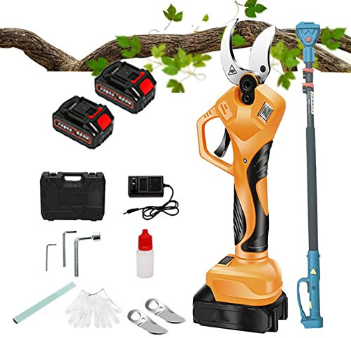 Tijeras de podar eléctricas Cortador de tijera para ramas Podadora Poste de extensión de alcance 130-240 cm Tijeras de podar eléctricas telescópicas Diámetro de corte 40 mm para jardinería Cortador d