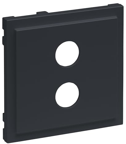 LEGRAND, SEANO Abdeckung für Lautsprecher-Anschlussdose 1-fach, 4 mm-Buchsen, Farbe: Anthrazit lackiert, 765478