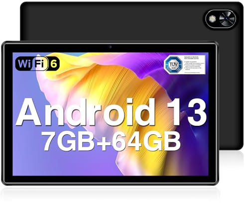 DOOGEE U9 Tablet 10 Pulgadas 2024, 7GBRAM+64GBROM (TF 1TB),Protección Ocular, 5060mAh Batería Pantalla IPS HD Android 13 Tablet Niños 5MP Cámara,3.5mm Jack Auriculares/BT5.0/WiFi6/OTG-Negro
