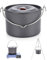 Ustensiles de cuisine de camping, casserole de camping 4L, pot en titane avec couvercle, casserole de camping, équipe de cuisine de camping de camping portable pour un pique-nique de randonnée en p