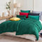 Beqnat Winter Flanell Bettwäsche 135x200 4teilig Warme Flauschige Teddy Plüsch Bettwäsche Sets Cashmere Touch Microfaser Fleece Bettbezug 2er + Kissenbezug 2er 80x80 mit Reißverschluss, Dunkelgrün