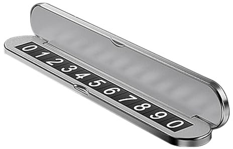 Parking Number Plate, Phone Number Card for Temporary Parking, License Plate Card for Temporary Parking of Cars, Portable Car Parking Phone Number Plate for