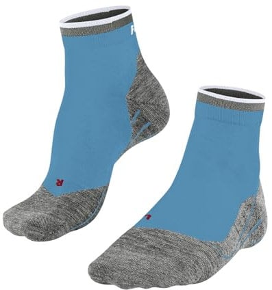 FALKE Herren Laufsocken RU4 Endurance Short M Sso Baumwolle Funktionsmaterial antiblasen 1 Paar, Grün Turquoise 7922 Stripe, 39-41