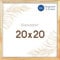 Wackadoo Bilderrahmen quadratisch 20x20 natur Fotowand Fotorahmen mit Glasscheibe Italienisches Holz Picture frame