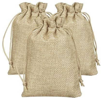 GreatRise Jutesäckchen mit Kordelzug 10 Stück 30 x 40 cm Jute Bags Geschenktüten Groß Jutesack Jutebeutel Geschenksäckchen für Adventskalender Schmuck DIY Gastgeschenke Hochzeit Weihnachten