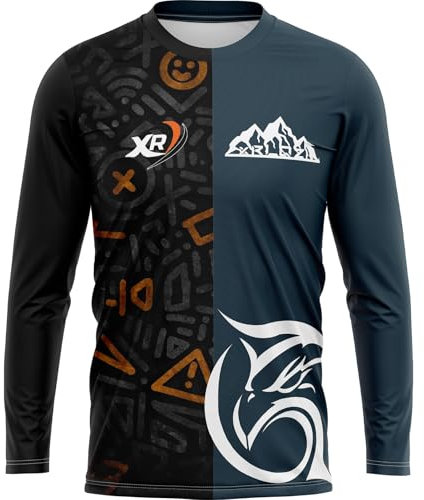 XRLQZH Herren Mountainbike MTB Top Langarm Atmungsaktiv Bequem Weich Feuchtigkeitstransport RadtrikotMTB Trikot T Shirt/Multisport/Fitness (3XL,TYP-4)