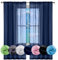 GAIFNAG Vorhänge Wohnzimmer Gardinen 140 x 190 cm Hitzeschutz, Leinen-Optik Transparent, Größe Und Farbe Wählbar Gardinen Blickdichte Vorhänge für Hochzeit Fenster Wohnzimmer, Dunkelblau