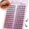 Cils en grappe effet manga D curl Faux cils Anime Set grappe de cils naturels Set d'extension de cils individuels DIY Cils en grapp DIY Naturels Manga Cluster Lashes for holloween (Moonlight)