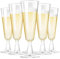 KOOSREEL Plastic Champagne Flutes, 50 Pack 5Oz/150ml Clear Plastic Champagne Glasses Cocktail Glasses Prosecco Glasses for Party,Birthday,Wedding,Chrismas,Thanksgiving, Transprent