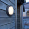 WAYEE Wandleuchte Aussen,Deckenleuchte,Außenlampe,Außenwandleuchten,Außenleuchte,LED 12W Schwarz Wasserdicht Anthrazit Moderne,Haustürleuchten,Aluminium,Runde Lampe