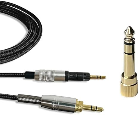 MQDITH Replacement 6.5ft Cord Compatible with Audio Technica ATH-M50x, with 1/4 Adapter Aux Aduio Cord Compatible with Audio Technica ATH-M50x ATH-M40x, ATH-M70x Headphones
