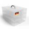 BigDean Sortierbox Aufbewahrung mit Griff, Transparent, 24 x 18,5 x 16 cm, 3 Etagen m. 21 Fächern,für Spielzeug,Büro-Utensilien,Bastel-Material,Kleinteile