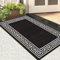 Rugs Inn Greeky Door Mat – Heavy Duty Washable Non Slip Matt for Kitchen Front Door Entrance Bedroom Living Room Floor Mats (Black White, 50 X 80 cm)