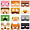 12 Pezzi Cartoon Maschere con Corda Elastica per Bambini, Anime Maschere Feltro Feste Maschere, Feste di Compleanno per Bambini Halloween Gadgets,Maschera Cosplay Regali di Festa Compleanno Carneval