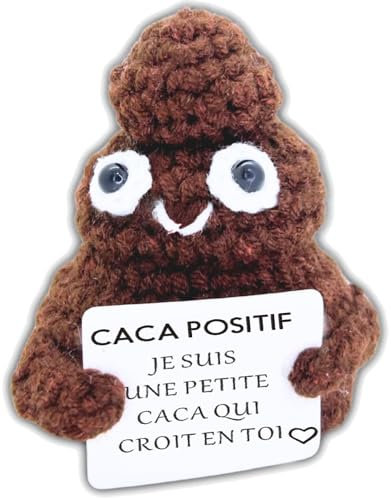 Regalo Original Mujer Hombre, Popo Positivo Divertido y Motivador, Peluche Cumpleaños, Navidad, Amigo Invisible, Decoración Oficina y Hogar, Idea Graciosa Pareja (Popo en Frances)