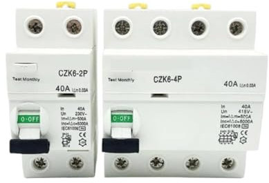 Disjoncteur différentiel électromagnétique à courant résiduel 2P 4P 10/30/100/300 mA Type A RCCB RCD Interrupteur de sécurité(2P 100mA Type A,90A)