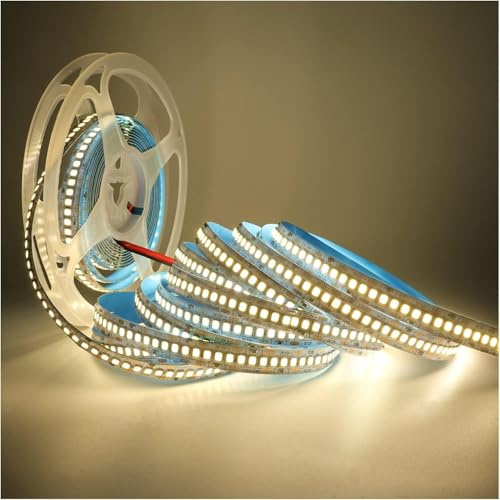 Tyun 12V LED Streifen Licht, 1200 LEDs Naturweiß 4000K 5 Meter Strip Flexibel Lichtband SMD 2835 IP20 Band Lichtleiste für Garten, Schlafzimmer, Küche Dekoration