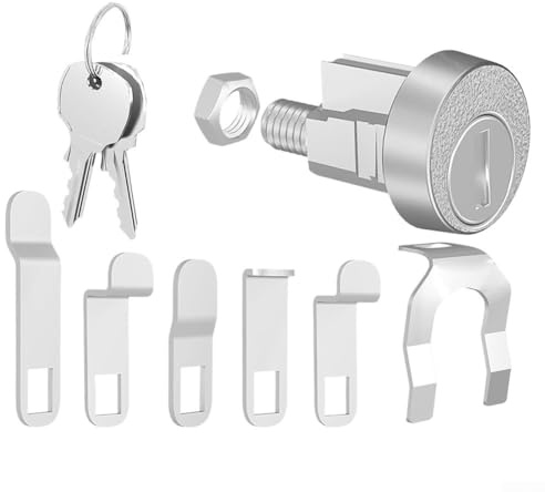 Mailbox Lock Replacement Kit with 2 Keys for L1172C, Including Lock Cylinder, Lock Tabs, and Nut for Secure Closure (1 Set)