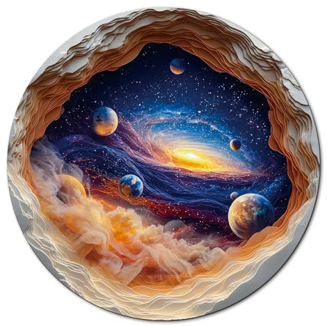 KaayeeWood Puzzle 1000 Teile,Puzzles für Erwachsene Sternenstaub-Schichten Klassische Runden Puzzles, Puzzlespiele für Die Ganze Familie, Home Decor und Geschenkide(67.5 * 67.5cm)