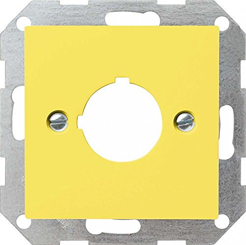 Gira 027102 Abdeckung und Tragring Taster mit 22.5 mm System 55, gelb