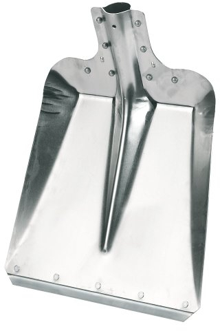 Kerbl Pala in Alluminio Misura 7 - Larghezza 32 cm, da Giardino/Stalla/Neve, con Bordo Zincato Paraurti, Senza Manico (2970)
