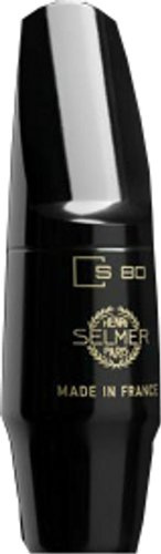 Selmer Mundstück Sopran Saxophon E S80, Kautschuk, ohne Blattschraube & Kappe