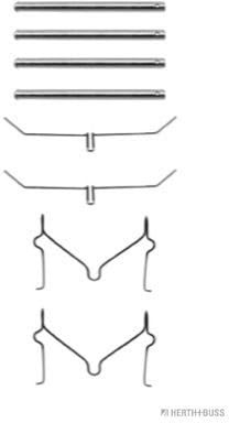HERTH+BUSS JAKOPARTS Zubehörsatz, Scheibenbremsbelag J3662005 | Kompatibel mit: TOYOTA 4 RUNNER II, 4 RUNNER III, HILUX IV Pick-up, HILUX V Pick-up, HILUX VI Pick-up, HILUX VII Pick-up