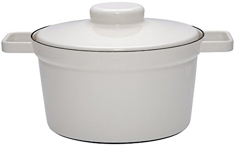 Riess, 2106-211, Topf mit Deckel, Durchmesser 24 cm, Inhalt 3.5 Liter, LIGHT GREY, AROMAPOTS, Truehomeware, Emaille, Induktion
