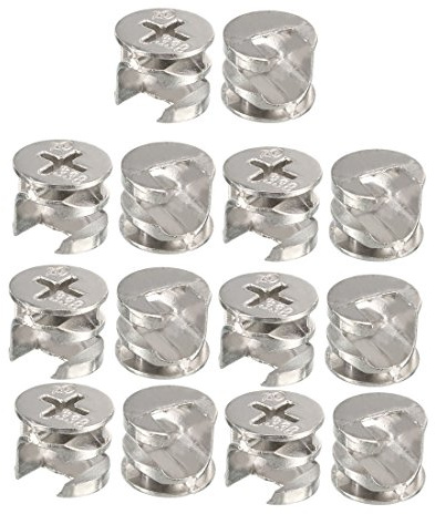 sourcing map 14Stk. Möbelverbinder Nockenschloss Beschläge 14,4x11,5mm Kleiderschrank