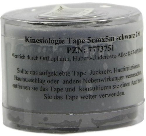 KINESIOLOGIE Tape 5 cmx5 m schwarz 1 St