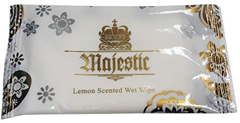 100 x WET HAND WIPES TOWEL LEMON SCENTED INDIVIDUALLY WRAPPED