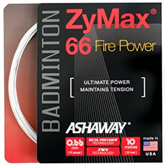 ASHAWAY Badminton-Set ZyMax 66 Fire Power, 0,66 mm, weiß