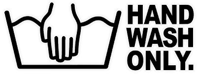 easydruck24de 1 Fun-Aufkleber Handwash Only schwarz I kfz125 I 10 x 4 cm I Fahrzeug-Sticker Auto-Aufkleber Fahrrad-Aufkleber I mit Spruch lustig wetterfest