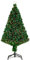HOMCOM Árbol de Navidad 120cm Artificial Árboles de Abeto con Soporte Fibra Óptica Brillante Multicolor Ignífugo