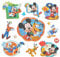 alles-meine.de GmbH 13 STK. 3-D Sticker - Mickey Mouse - Aufkleber - für Textilien Stoff Metall Papier - für Kinder Kind Micky Maus/Textilsticker