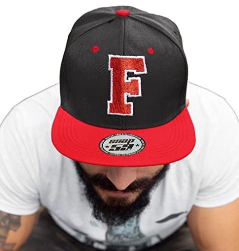 4sold ABC Rot Schwarz Cap Snapback Cappy Caps Mütze Aufschrift Beanies Basecap CRO (F)