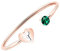 ENSIANTH Vegetarischer Schmuck, veganes Armband, pflanzenfressendes VEG-Symbol, Armreif für Damen und Mädchen, 2 4 inch, Edelstahl, Zirkonia