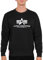 Alpha Industries Herren Basic Pullover Sweatshirt, Blickdicht, Schwarz, XS