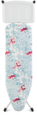 Brabantia 112980 Ironing Board, Solid Steam Unit Holder, Botanical, Size B, 124 x 38 cm